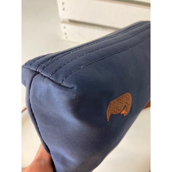 DOONEY & BOURKE SMAL NAVY NYLON BROWN LEATHER CROSSBODY BAG - Picture 9 of 13